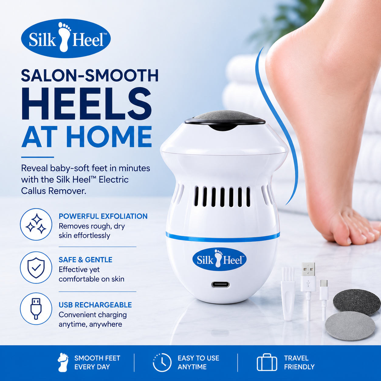 Silkheel™ Electric Callus Remover with Built-In Vacuum