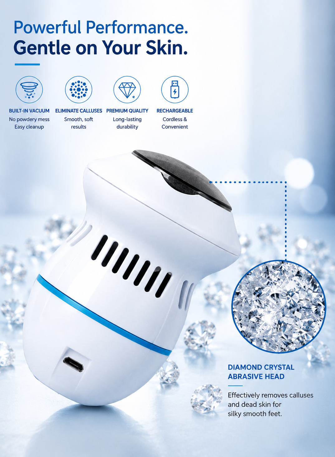 Silkheel™ Electric Callus Remover with Built-In Vacuum