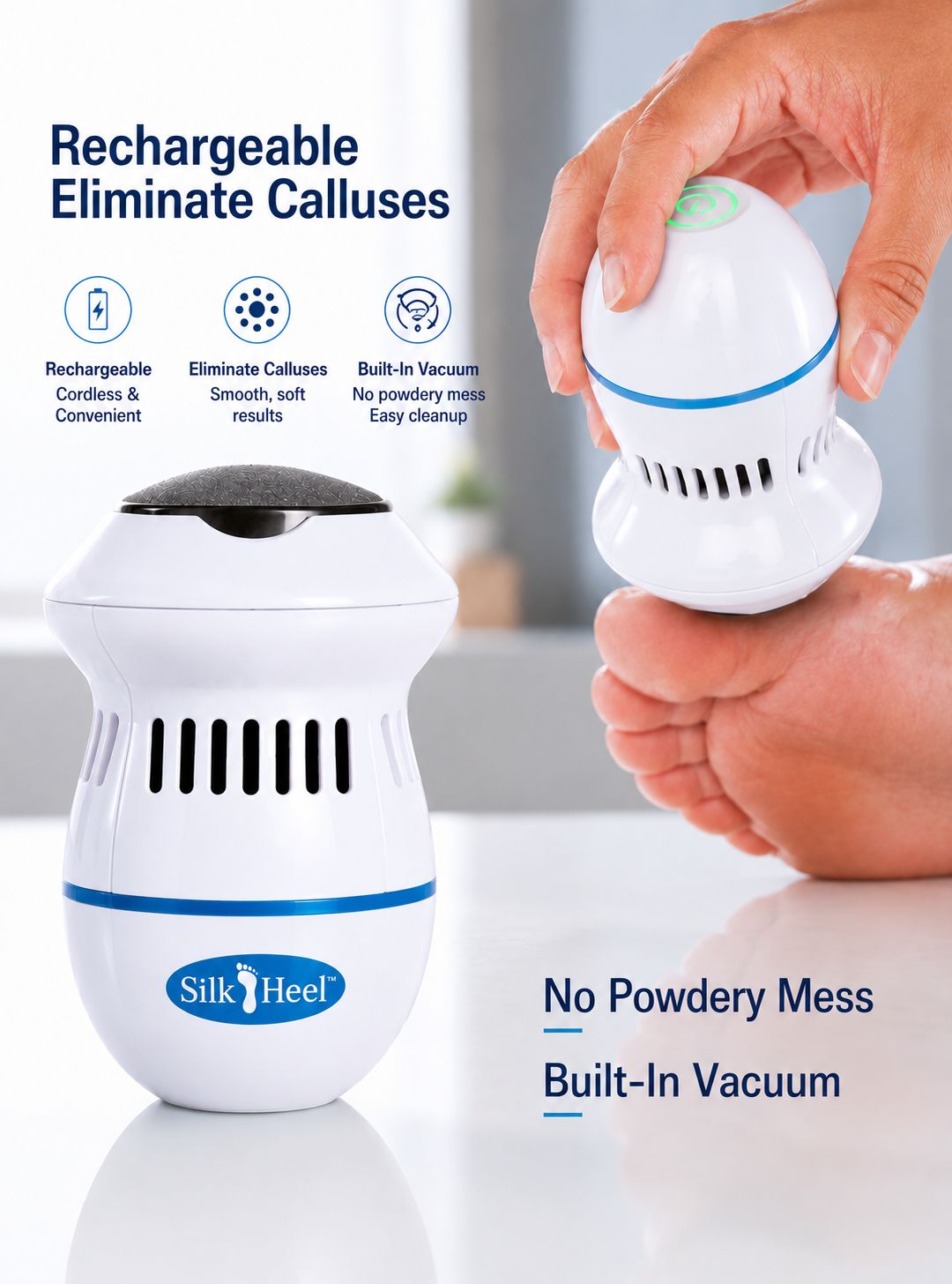Silkheel™ Electric Callus Remover with Built-In Vacuum
